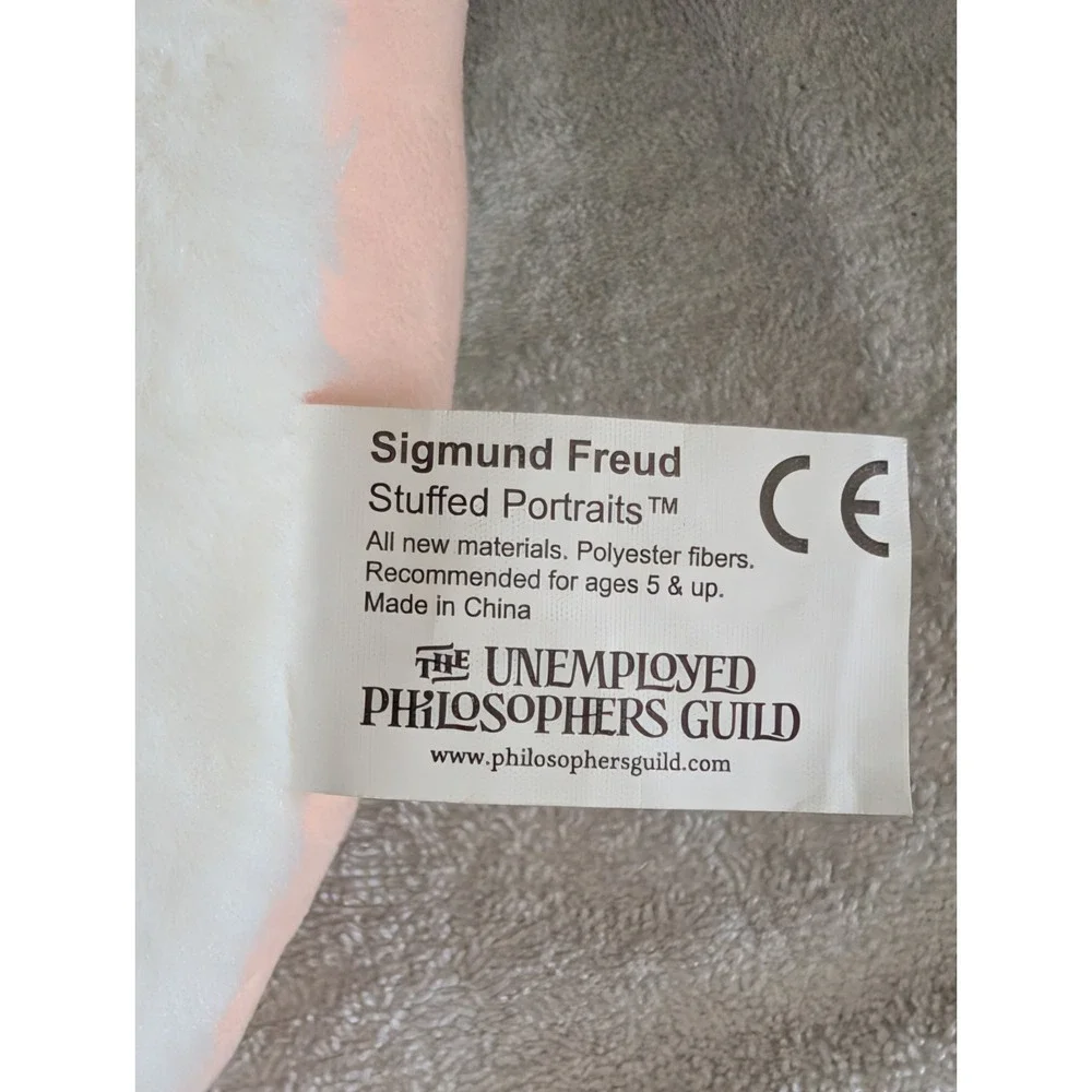 The Unemployed Philosophy Guild Sigmund Freud Pillow Stuffed Portrait Face Man